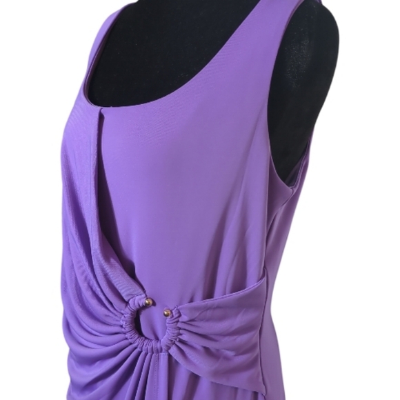 Anne Klein Medium O-Ring Sleeveless Sheath Midi Dress color Passion Purples $139 - Picture 5 of 12